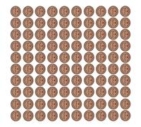 Pssopp Étiquettes en Papier Kraft Marron, Mini étiquettes Rondes Vierges avec Trou pour Ruban, Marque-pages pour Cadeaux de Mariage, Bijoux et Vêtements, DIY, 100 Pièces (merci mon amour)