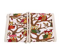 Pssopp Étui Organisateur pour Aiguilles à Tricoter, Pochette de Rangement avec Fermeture Éclair pour Aiguilles Droites et Circulaires, Motif Hibou