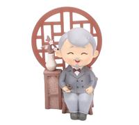 Pssopp Figurine Grand-père Décoration pour Gâteau | Décoration de gâteau grand-père sentimental, décorative, adaptée au gâteau et à l\'affichage de bureau, anniversaire