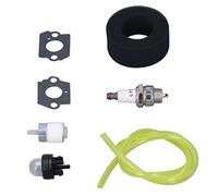 Pssopp Filtre à Air de Carburant, Kit de Mise au Point de pour Tondeuses, Comprend Une Bougie d'allumage, Une Conduite de Carburant et Une Ampoule d'amorçage pour BL410 BL100 BL150