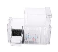 Pssopp Filtre D'aquarium Suspendu, Puissance 3 W, Filtration en 3 étapes, Gain de Place, Conception de Cascade, Oxygénation en Cascade pour Réservoir de Crevettes Betta jusqu'à 10 (Prise UE 220V)