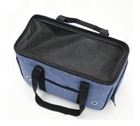 Pssopp Fournitures de Voyage pour Chien 50 × 19 × 30 Cm Caisse de Transport Pliable pour Chiots Approuvée par Les Compagnies Aériennes pour la Randonnée, Le Métro, l'avion, la Voiture, Le Transport