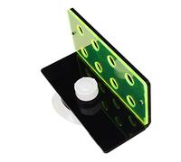 Pssopp Frag Rack 6 Trous Fluorescent Green Frag Holder Acrylique Aquarium Racks avec Ventouse pour Coraux Vivants