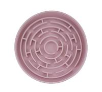 Pssopp Gamelle pour Chien à Alimentation Lente, en Silicone 7,68 X 7,68 X 1,38 Pouces, Motif Puzzle pour Toutes Les Races, Prévention des Ballonnements, de l'obésité, Antidérapant (Pink)
