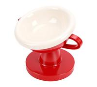 Pssopp Gamelle Surélevée pour Chat, Bol pour Nourriture en Forme de Trophée Rouge for Alimentation Quotidienne des Chats