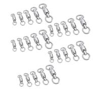 Pssopp Gifts Roulement à Billes, Matériel de Pêche à Rotation à 360 Degrés, Anneaux Fendus, 5 Tailles pour Eau Salée, Eau Douce, 25 émerillons de Pêche, émerillons de, Roulement à Billes