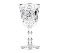 Pssopp Gobelet en Argent Vintage, 3,74 Pouces, Calice Médiéval gravé de qualité Supérieure, Gobelet Décoratif en émail pour Décoration de Fête D'anniversaire de Mariage à L'église