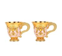 Pssopp Gobelets Médiévaux 5cm, Dorés, Lot de 2, pour Fêtes à Thème