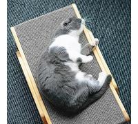 Pssopp Griffoir pour Chat Debout, Matériau en Pin Déformable, Angles Personnalisables pour Gratter et Grimper, Griffoir Idéal pour Les Chats (Silver)