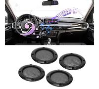 Pssopp Grille de Haut-Parleur de Voiture en de Protection en Fer perforé Dur, 2,6 Pouces, 4 Pièces avec Vis, Bonne Transmission du Son, Anti-Impact pour Haut-parleurs de Voiture, Couverture Audio