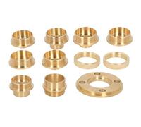 Pssopp Guides Kit de Douilles 11 Pièces, Ensemble de Guides de Gabarit de Routeur en Laiton, avec écrous de Blocage et Adaptateur pour les Travaux de Découpe, Charnière à Queue d'aronde, Routine et