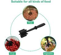 Pssopp Hachoir à Viande, Ustensile de Hachoir en Nylon pour Bœuf haché, Poignée Ergonomique, Matériau Résistant à la Chaleur pour la Cuisson, pour les Pâtes au Bœuf et la Dinde (BLACK)