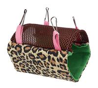 Pssopp Hamac en Flanelle Douce Double Couche pour Petits Animaux, avec 4 Crochets, pour Hamster, Planeur de Sucre, Nid Suspendu pour Chinchilla