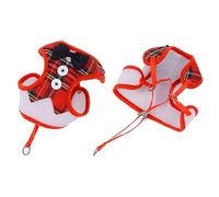 Pssopp Harnais pour Chien en Respirante avec Clips en Métal et Taille Réglable pour Grands et Petits Chiens, Chiots, Ensemble de Laisse en Polyester et Coton à (Petite Taille)