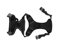 Pssopp Harnais Réfléchissant pour Chien, Gilet en Nylon Respirant et Réglable avec Bandes Haute visibilité pour L'entraînement des Animaux de Compagnie, sécurité des Petits et Moyens (Black)
