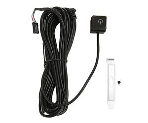 Pssopp Interrupteur d'alimentation PC, Extension de Bouton d'alimentation PC Indicateur d'alimentation LED Pratique Plug and Play Externe pour Hôtels pour Cafés Internet (5M)