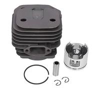 Pssopp Jeu de Pistons Cylindre de Tronçonneuse en Aluminium, Pièces de Rechange Durables pour 61, Installation Facile pour Une Utilisation dans Le Jardin