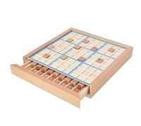 Pssopp Jeu de Sudoku en Bois, Jouet éducatif Interactif pour Enfants et Adultes, Puzzle de Stratégie basé sur la Logique pour Le Plaisir en Famille et Les Voyages