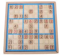 Pssopp Jeu D'échecs D'entraînement Logique, Plateau de Jeu de Puzzle Sudoku en Bois de Hêtre, Jouet éducatif pour Le Développement du Cerveau des Enfants, Interaction Parent-Enfant
