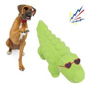 Pssopp Jouet à Mâcher de Chien, Forme d'animal Mignon et Conception de Couleur Vive Facile à Nettoyer Letex Doux Jouet de Dentition pour Animaux de Compagnie pour Le Jeu Intérieur (Alligator)