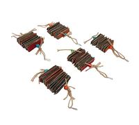 Pssopp Jouet à Mâcher en Papier pour Oiseaux, Jouet à Mâcher en Carton Résistant aux Morsures pour Petits Oiseaux, Amusant pour Perruches et Calopsittes, 5 Pièces (Colorful)