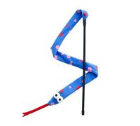 Pssopp Jouet Baguette pour Chat Serpent, Jouet Interactif avec Son froissé for Jeu et Exercice (Bleu 37+77cm)