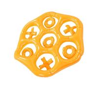 Pssopp Jouet de Piscine Gonflable Jeu de Lancer Flottant Hexagonal avec 7 Balles en Plastique Épais Jeu de Piscine 2 en 1 pour Enfants Adultes Adolescents d'eau de Fête de de Plage (Orange)