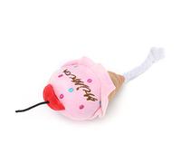 Pssopp Jouet en Peluche Crème Glacée, Jouet à Mâcher en Peluche Douce pour Chiens avec Un Design Exquis, pour Les Chiots et Les Petits Animaux de Compagnie (Glace en Poudre)