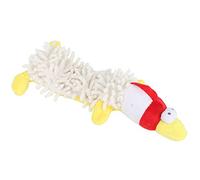 Pssopp Jouet en Peluche pour Chats et Petits Chiens avec Dispositif Sonore pour Mordre, Mâcher, Jouer, 4 Formes d'animaux Mignons, Chien Marron, Canard Jaune, Cochon Rose, Poulet Blanc (Poulet Blanc)