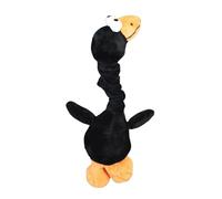 Pssopp Jouet Grinçant en Peluche pour Chien, Oiseau en Peluche Mignon avec Couineur, Interactive pour Remorqueur, Jeu à Mâcher, Soulagement de l'anxiété des Chiens de Petite, (Black)