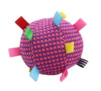 Pssopp Jouet Interactif pour Chien, Jouets Couinants, Balle à Mâcher Interactive pour Chien, Cloche Intégrée avec Sangles pour Le Divertissement du, Interactif pour, Boules Rondes en Peluche (Rose