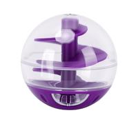Pssopp Jouet pour Chat à Alimentation Lente, Boule Distributrice de Friandises Interactive avec Rainures en Spirale, Vitesse d'alimentation pour Les Chats D'intérieur en Surpoids, Jeu (Purple)
