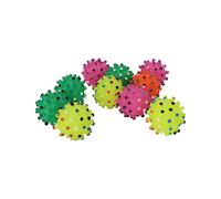 Pssopp Jouets à Mâcher pour Chien pour Le Nettoyage des Dents, Balle Couinante en Vinyle Souple, Jouet Interactif à Rapporter pour Petits Chiens, Paquet de 10