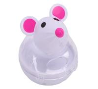 Pssopp Jouets pour Chats Distributeur de Friandises Interactif en Plastique pour Chat Jouet de Friandises Roulant Coulissant pour Chaton d'intérieur Petits Chiens Distributeur de Boules de (White)
