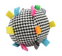Pssopp Jouets pour Chiens Boule de Jouet à Mâcher Interactive en Peluche Ronde Durable pour Chien, Cloche Intégrée avec Sangles pour Le Divertissement du, Interactif pour, Interactifs pour Chiots