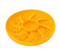 Pssopp Jouets pour Chiens Silicone 7,48x7,48x1,18 Pouces Mangeoire de Puzzle Interactive Antidérapante pour Chiot Chiens de Grande Race Bol Insert d'alimentation Lente, Insert d'alimentation Lente