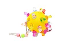 Pssopp Jouets pour Oiseaux en Plastique Interactif à Suspendre pour Oiseaux, Perruche, Jouet à Mâcher pour Calopsitte, Conure, Inséparable, Chien, Chiot, Chat, Perroquets, Cloches de Cage, Boule de