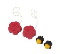 Pssopp Kit d'ampoule d'amorce de Bouchon de Carburant pour Tondeuse à Gazon, Matériau ABS, Comprend 2 Bouchons de Carburant et 2 Ampoules 'amorce, Compatible avec FX RM1855 RM1860 RM2055 RM2060