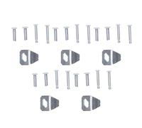 Pssopp Kit de Ferme-porte, Pièces de Rechange de Porte en Acier Inoxydable, Kit de Tôles avec 20 Broches pour le Remplacement du Matériel, 5 Pièces, de Ferme-porte à Moustiquaire