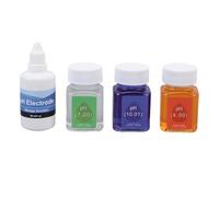 Pssopp Kit de Liquide D'étalonnage de PH, 50 Ml PH 7,00 4,00 10,01 Solutions Tampons avec un Liquide Protecteur de Sonde de 30 Ml pour L'étalonnage de la Solution de Laboratoire