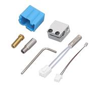 Pssopp Kit de Remplacement d'extrémité Chaude, Assemblage d'extrémité Chaude 'extrudeuse en Métal 24 V 64 W avec Bloc Chauffant de Thermistance de Buse en Laiton de 0,4 Mm pour la Réparation