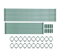 Pssopp Kit de Support de Plante, 10pcs 40cm 10pcs 30 Cm Polonais avec 20 Clips et 10 Connecteurs pour Les Plantes en Pot en Plein Air Intérieures