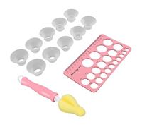 Pssopp Kit d'insertion de Bride en Silicone Souple, Règle de Mamelon Confortable pour un Dimensionnement Précis de la Bride, Idéal pour les Nouvelles Mères 13/15/17/19/21 Mm Compatible avec le