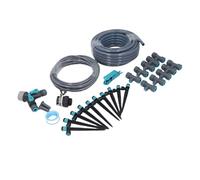 Pssopp Kit d'irrigation Goutte à Goutte, Système d'irrigation de Jardin en PVC PE ABS, Système 'arrosage de Plantes Réglable à 3 Modes de 10 M, Installation Facile pour Plantes en Pot de Pelouse de