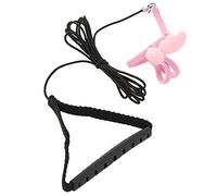 Pssopp Laisse de Harnais D'entraînement au Vol pour Petits Oiseaux, Harnais de Perruche en Nylon élastique Réglable en Forme de 8 avec Chaîne en Métal Anti-Morsure pour Le Vol en (S)