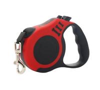 Pssopp Laisse Rétractable pour Chien, Verrouillage de Frein à Une Main, Poignée Antidérapante, Ruban en Nylon épais avec Câble Anti-Mastication pour Chiens et Chats de Petite et M (Rouge)