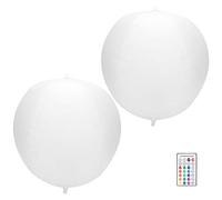 Pssopp Lampe Boule Solaire LED, Lumière Flottante étanche pour Piscine avec Télécommande, Changement de Couleur pour la Décoration Extérieure et l'aménagement Paysager