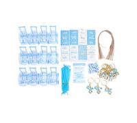 Pssopp Lot de 12 Porte-clés pour Fête Prénatale, Breloques en Alliage avec Empreintes de Cœur, Sacs et Cartes, Boîtes à Bonbons pour Invités, Souvenir de Sucette (12 Ensemble)