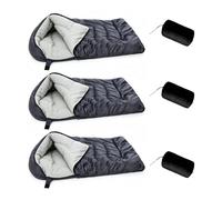 Pssopp Lot de 3 Sacs de Couchage pour Chien, 45,2 X 29 X 3,94 Pouces, Imperméables, Pliables, pour Animaux de Compagnie, pour Voyage, Camping, Randonnée, Sac à Dos, Chalet, Plage (Gray)