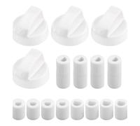 Pssopp Lot de 4 Boutons de Cuisinière de Rechange, Adaptateurs D’axe 6 Mm 8 Mm, for Remplacement des Boutons de Cuisinière (WHITE)